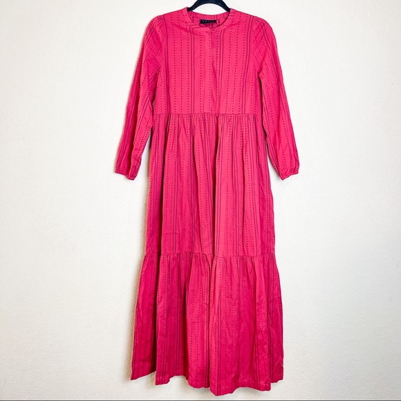 Hatch Katana Dress Red/Plum Stripe Pink Size 0 XS/S 0-2 NWT - Picture 3 of 12